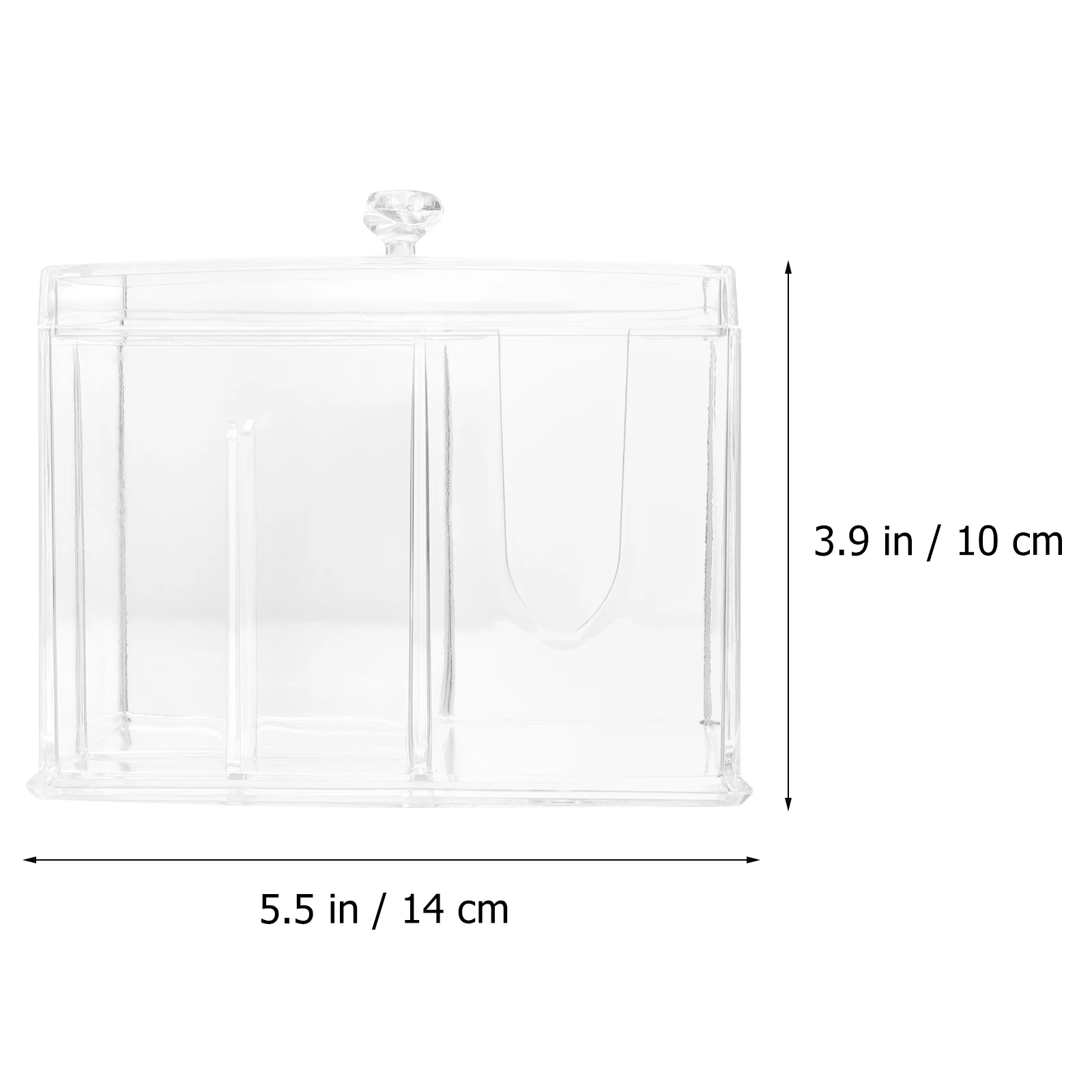 

1pc Acrylic Desktop Cosmetics Box Box Clear Makeup Organizer Holder Desktop Tidy Multi Grid Beauty Tool Container