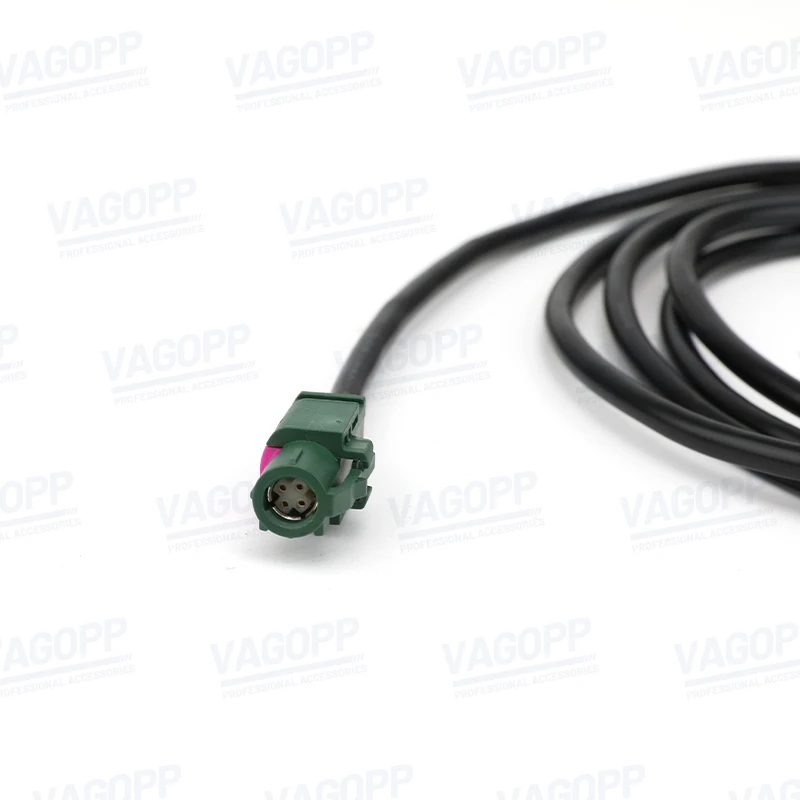 100CM/180CM araba LVDS Video hattı kablosu Fit için Benz Audi VW navigasyon GPS ses tel kablo 4 Pin HSD Fakra tipi kablo