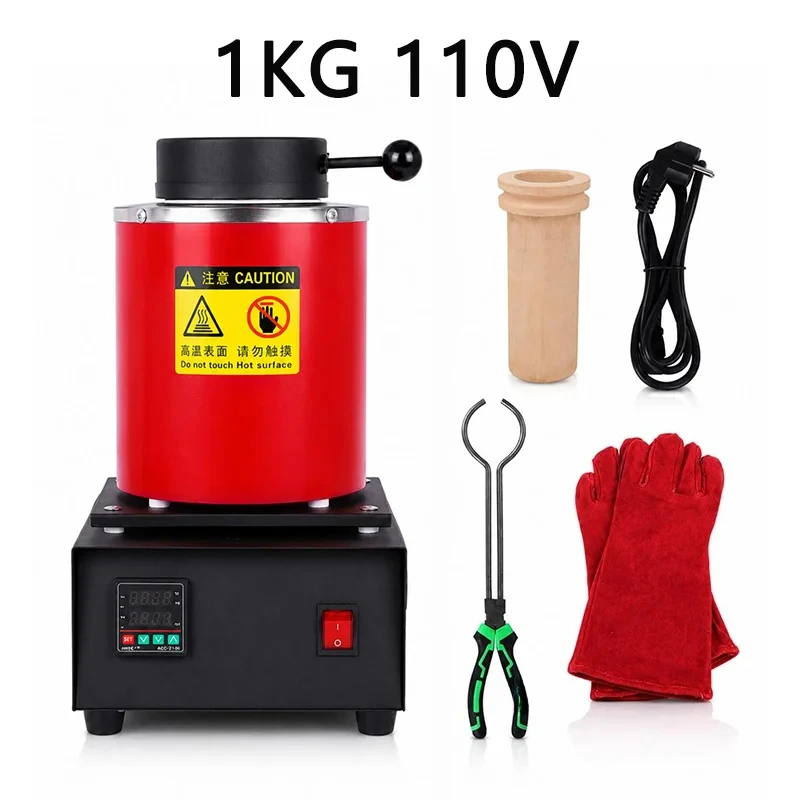 Electric Melting Furnace Digital Control Kiln for Casting Gold Silver Copper Scrap Smelting Jewelry Refining Purify Tool