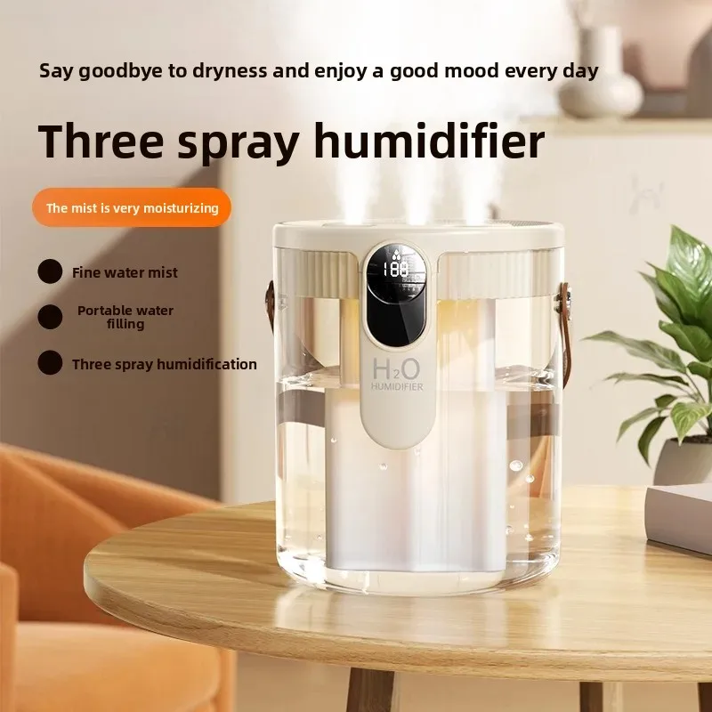 1.5L Humidifier Household Soft Sound Bedroom Three Spray Fog Volume Wireless Portable Office Desktop Small Mini Humidifier