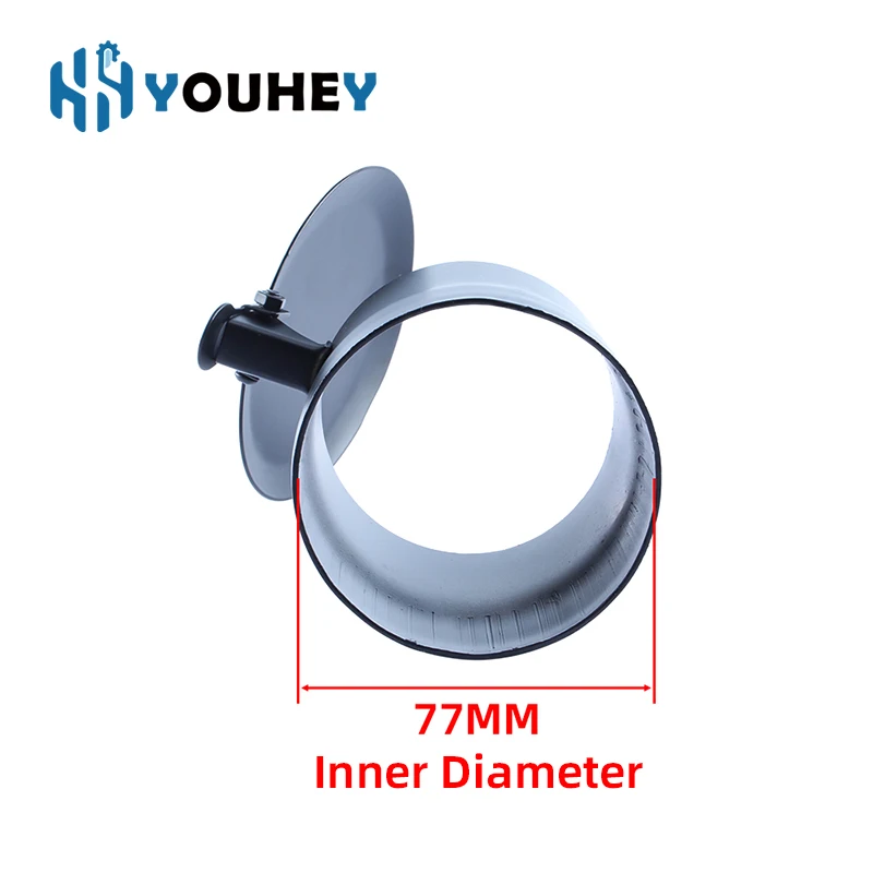 50MM 75MM 60MM Diesel Generator Exhaust Rain Caps Hat Chimney Exhaust Pipe Muffler Rain Cap Flapper Funnel Rainproof Cover
