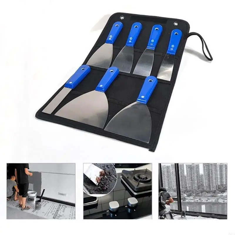 4/7 pcs dempul pemotong stainless steel alat scraper spackle utty scraper