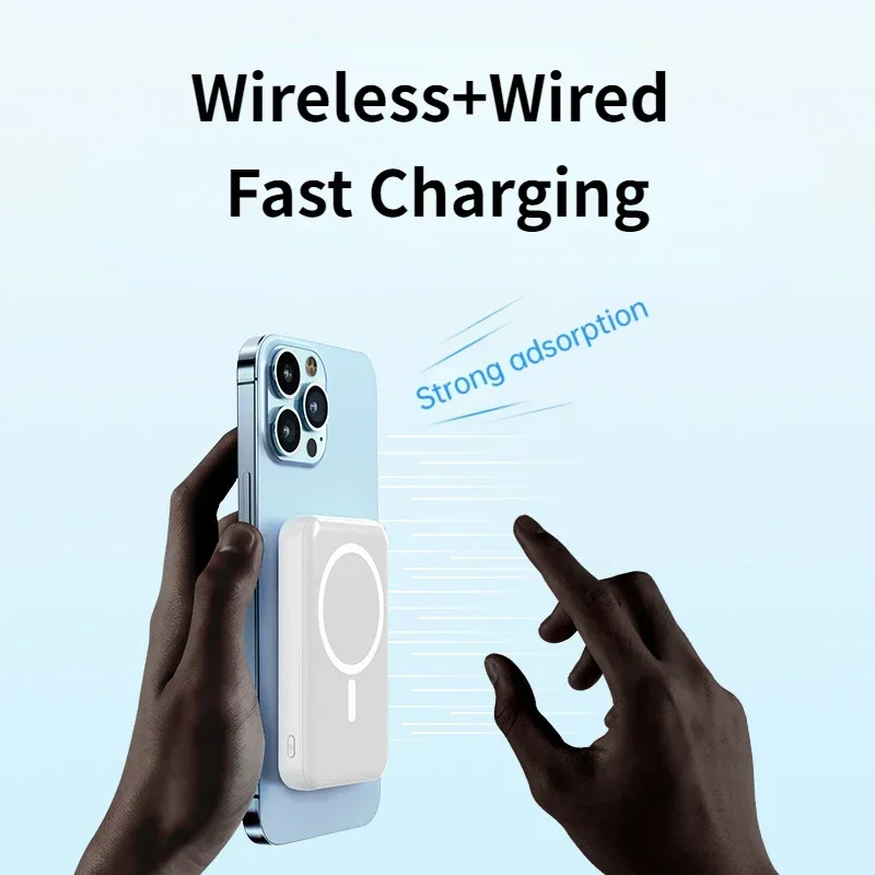 ใหม่ PD 22.5W Magsafe Magnetic Wireless Fast CHARGING Power Bank 50000mAh Battery Charger สําหรับ iPhone Samsung Huawei Xiaomi