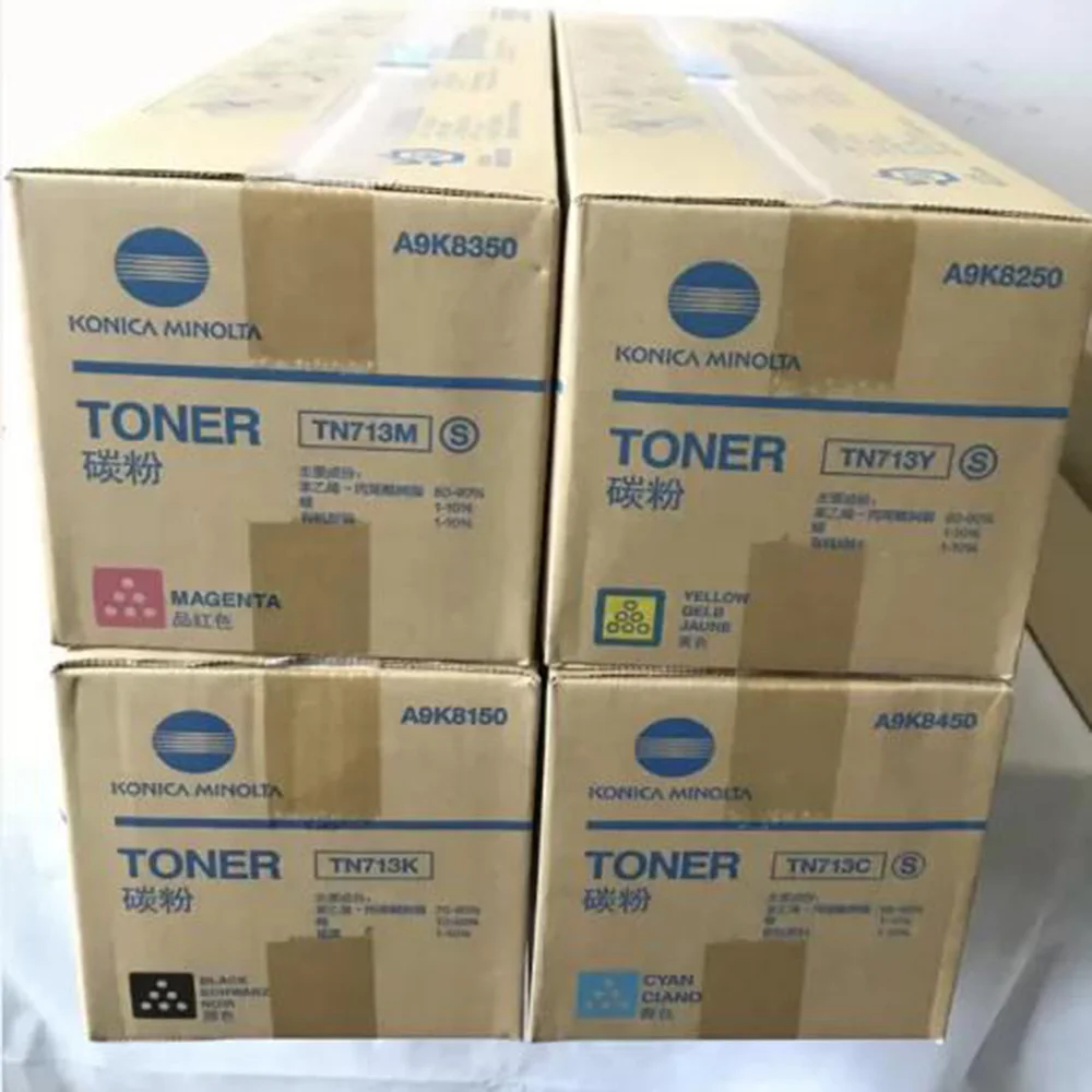 TN713 Original CMYK Toner Cartridge for Konica Minolta Bizhub C659 C759 Asian Version TN713C TN713M TN713Y TN713K