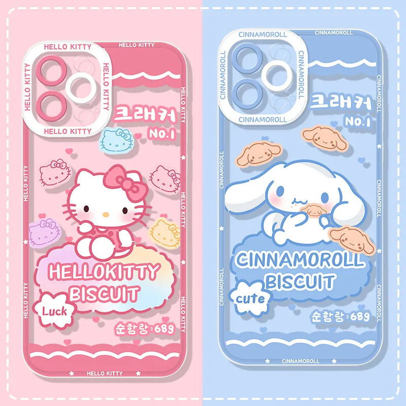 Sanrio HelloKitty Rabbit Case For Xiaomi Redmi Note 12 4G 5G Turbo 11 Pro Plus 12S 11S 10S 9S 10 8 7 6 9 10C K60 K60E Soft Cover