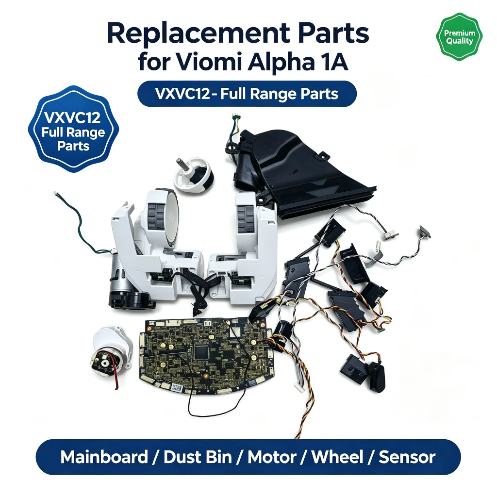 `Replacement Parts for Viomi Alpha 1A VXVC12 Robot Vacuum Mainboard Fan Motor Wheel Dust Bin Cliff Sensor Repair Accessories`