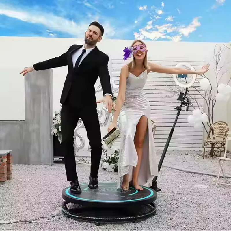 

Portable 360 Photo Booth Machine Slow Motion Rotating Spin Camera Platform OEM Customizable Industrial Includes Flight Case