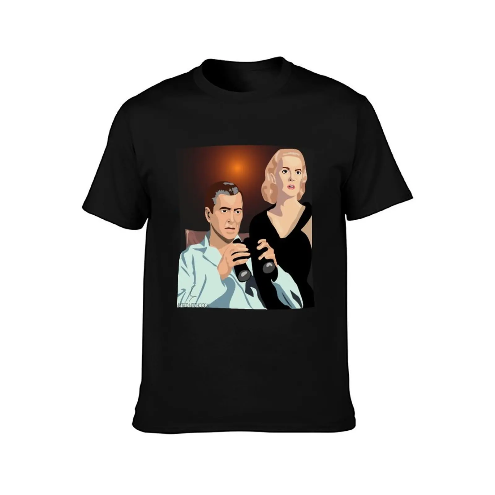 Alfred Hitchcock - Rear Window T-Shirt Big Size Loose Fit Tee Shirt T-Shirt