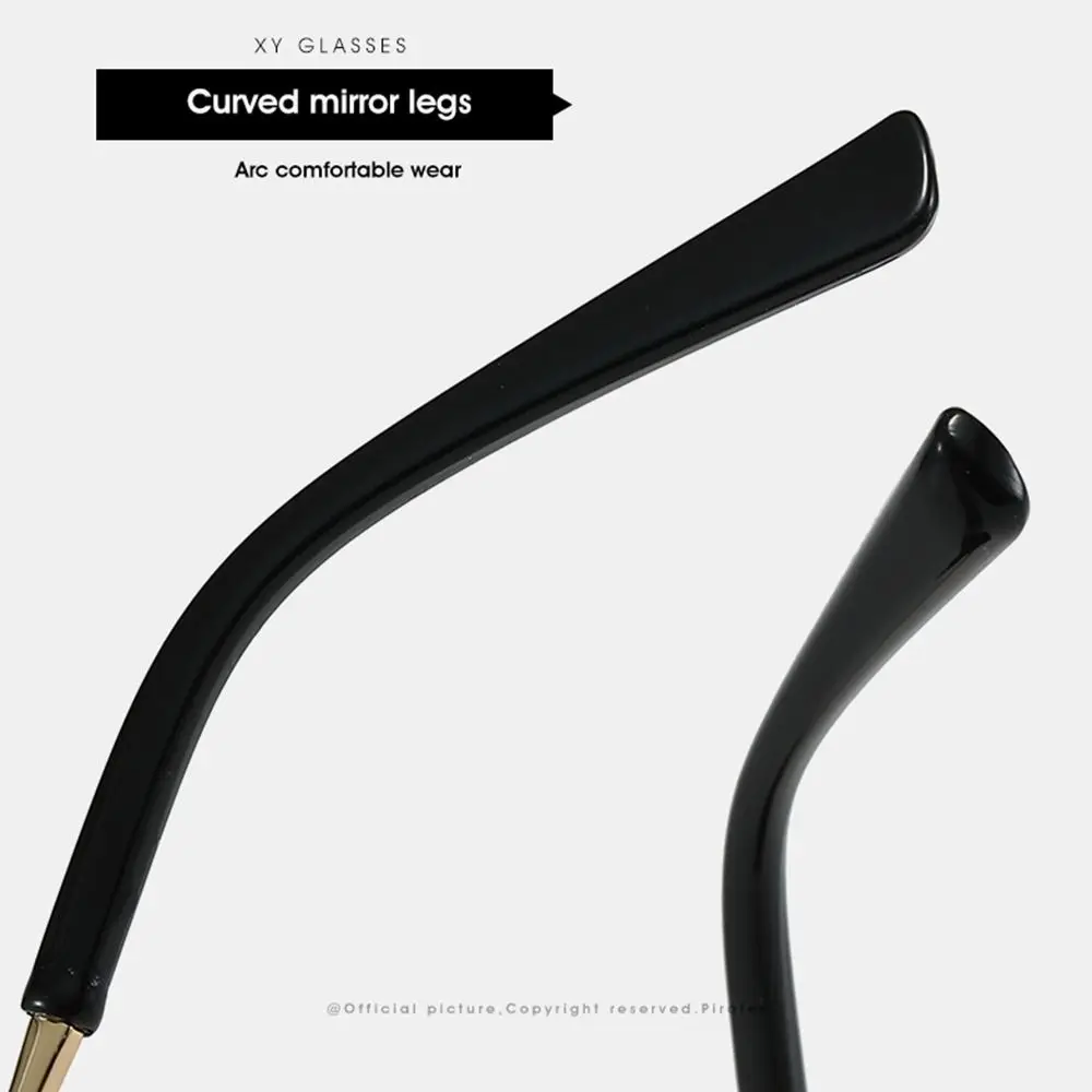 نظارات شمسية كبيرة الحجم بجسر مزدوج بإطار مربع وعدسات متدرجة بدون إطار نظارات شمسية بدون إطار للحماية من الأشعة فوق البنفسجية للرجال