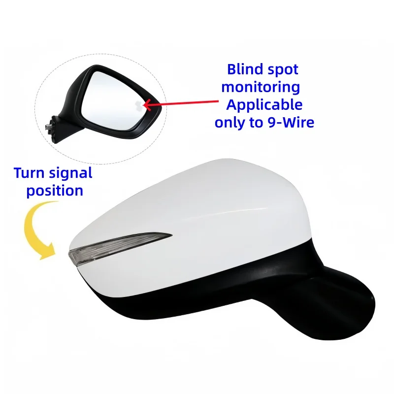 For Mazda CX-5 CX5 2015 2016 9-PINS Car Rearview Mirror  Assy With Electric Angle Adjust Folding Heating Blind Spot Monitoring