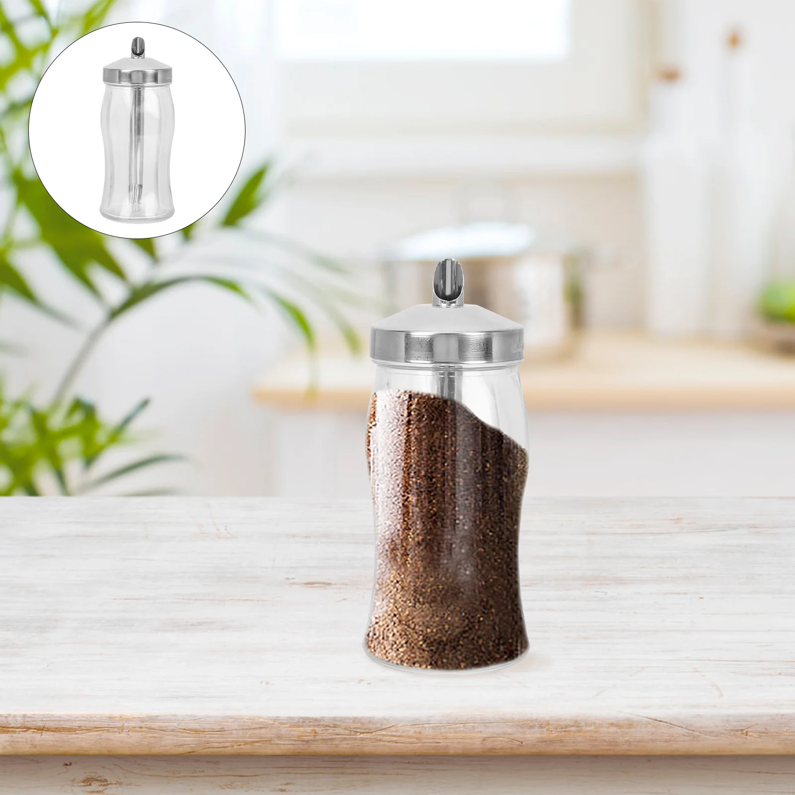 

Multifunctional Salt Seasoning Jar Spice Container Jars Glass Bottles Condiment Refillable Dispenser