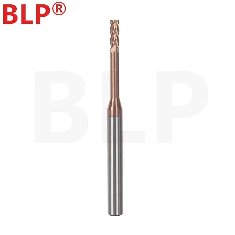 Imagem -02 - Cnc Deep End Carbide Fresagem Cortador Longo Pescoço Mini Ferramenta Micro End Moinho 0.2 0.3 0.4 0.5 0.6 0.7 0.8 0.9 Flautas
