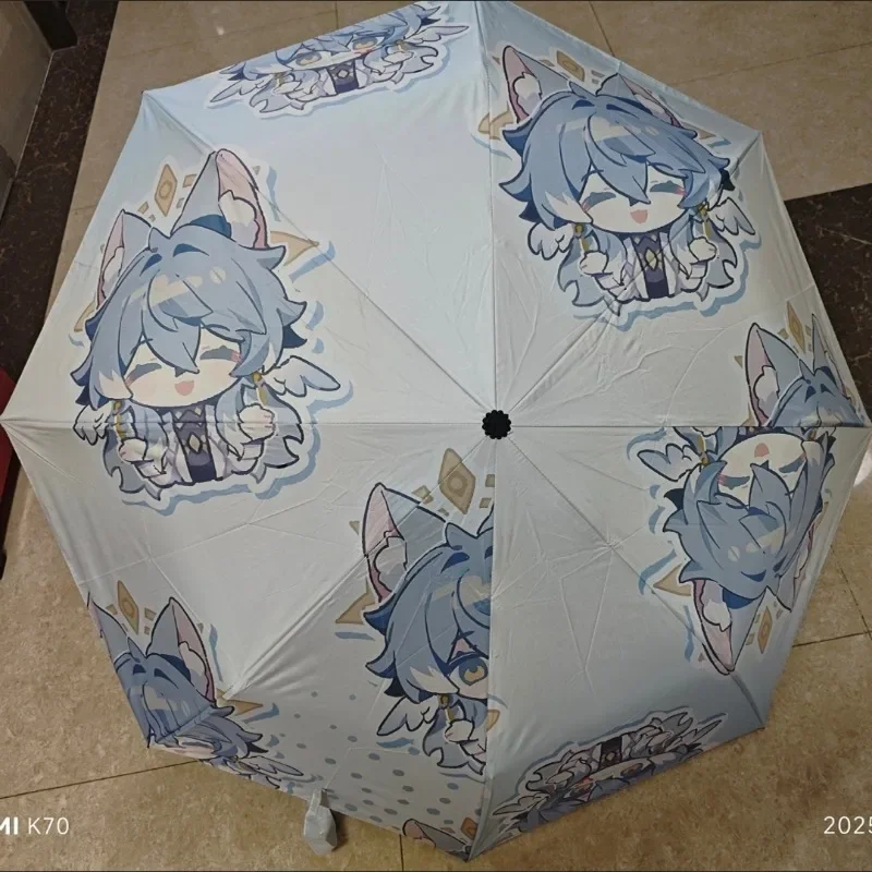 Honkai:Star Rail figura de Anime engrosada domingo hombres y mujeres paraguas plegable portátil Manual Universal paraguas esenciales para el hogar