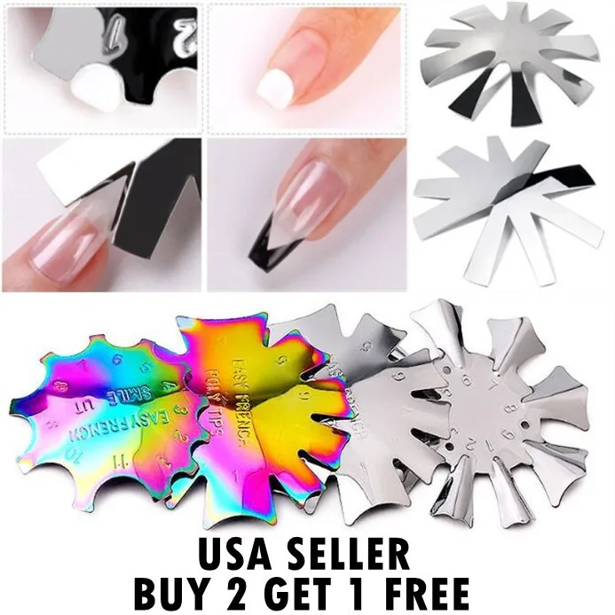

Nail Cutter Plate French Manicure Nail Art Making Stainless Steel Acrylic