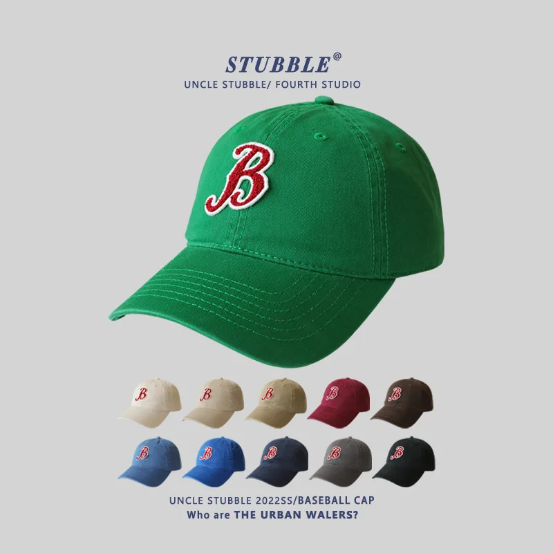 Baseball cap manufacturer direct sales original design B letter Korean version versatile soft top duck tongue hat wholesale