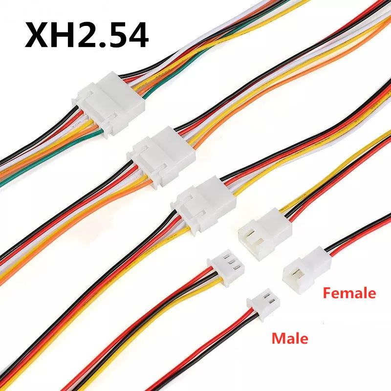 5Pair 2P 3 4Pin JST1.25mm PH 2.0mm XH 2.54mm SM2.5 JST Male Plug Female Jack Socket DIY Electrical Wire Terminal Cable Connector