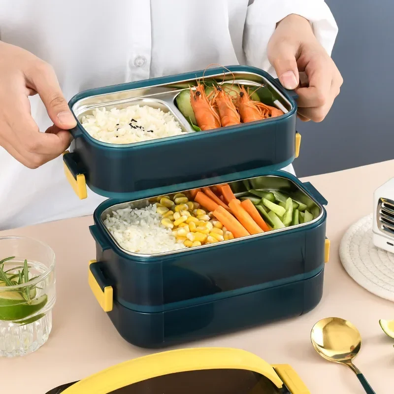 Stainless Steel Insulated Lunch Box Student School Multi-Layer Lunch Box Tableware Bento Food Container Storage Breakfast Boxes