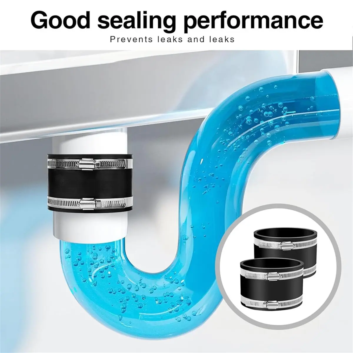 A89X 2PCS Flexible Rubber Connector Coupling, 4