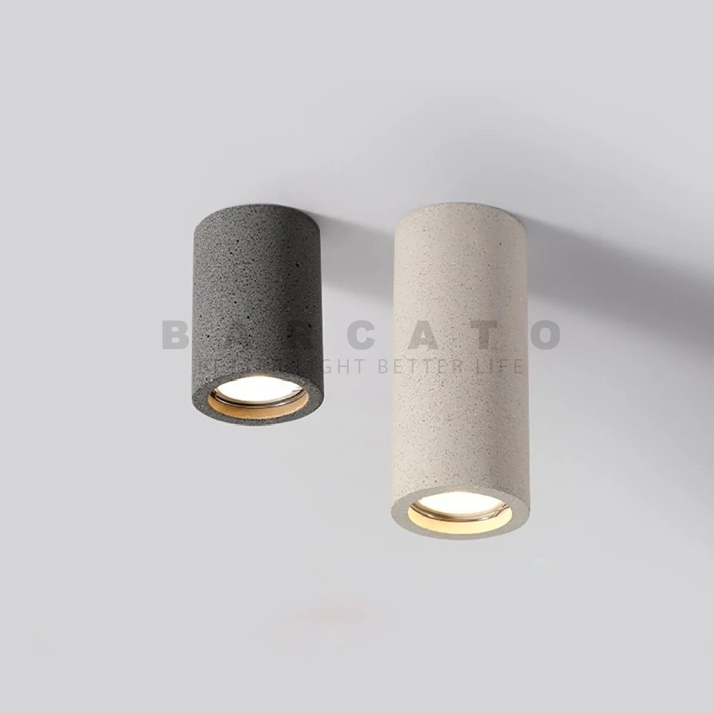 Spot Lumineux LED en Ciment pour le Plafond, Montage en Surface, Lampe Industrielle Minimaliste, Idéal pour un Salon, un Couloir, une Cuisine ou un