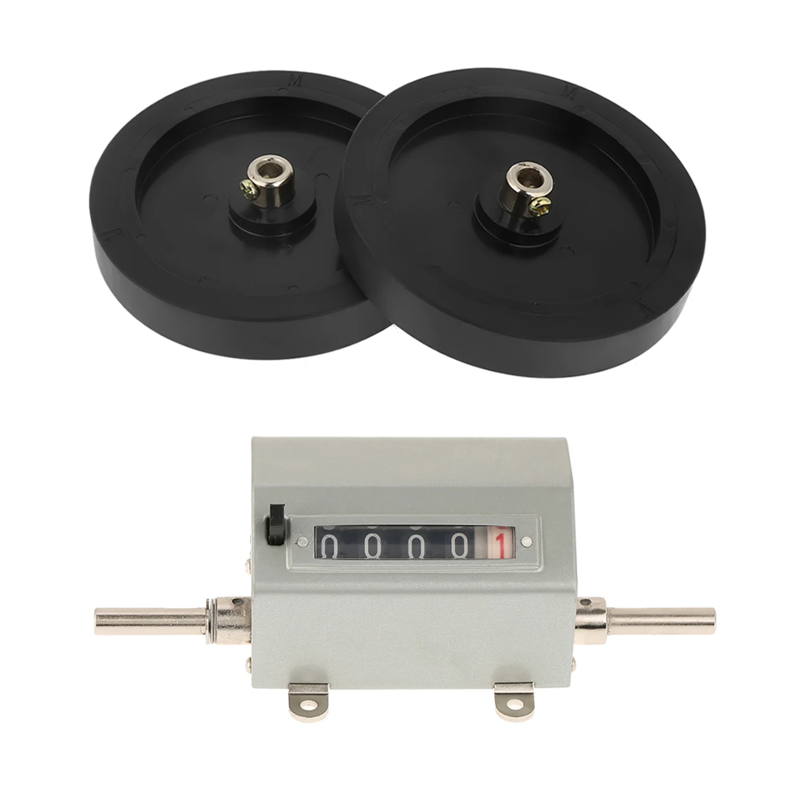 عجلة دوارة مع 5 أرقام ، سرعة قصوى تبلغ دورة في الدقيقة ، إعادة ضبط رمادي ، طول 0-oy ، 1