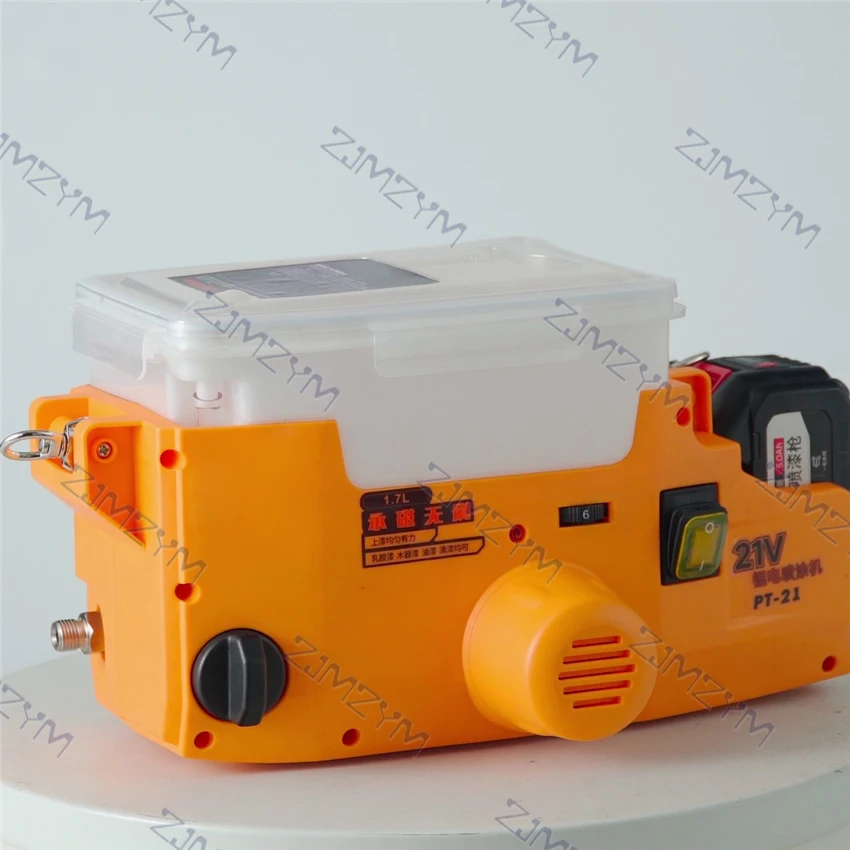 T-21 Backpack Handheld Spraying Machine High-pressure Gas-free Lithium Battery Paint Spraying Machine Painting Tool 1.1L/MIN
