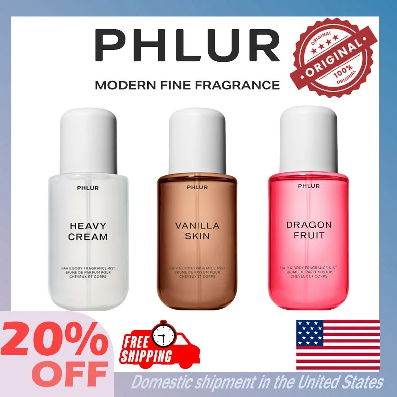 PHLUR HEAVY CREAM CARAMEL SKIN Dragon Fruit SET عطر نسائي عربي فرمون للشعر والجسم رذاذ كولونيا للرجل