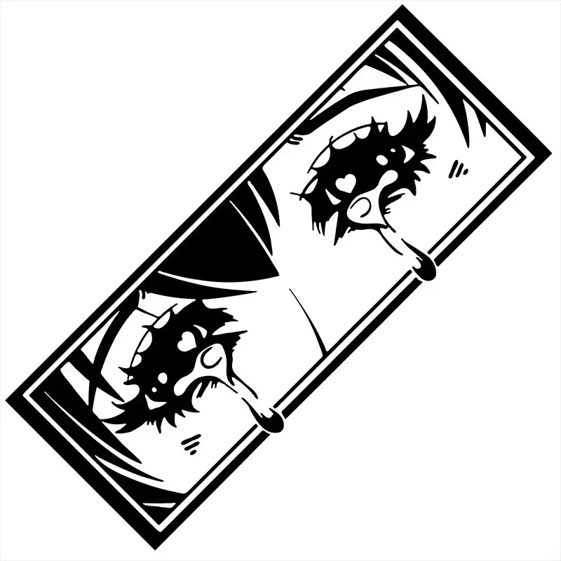 Car Sticker Sad Eyez Window Decoration Anime Sad Girl Stickers Laptop Computer Auto Parts  Vinyl Decal,20CM