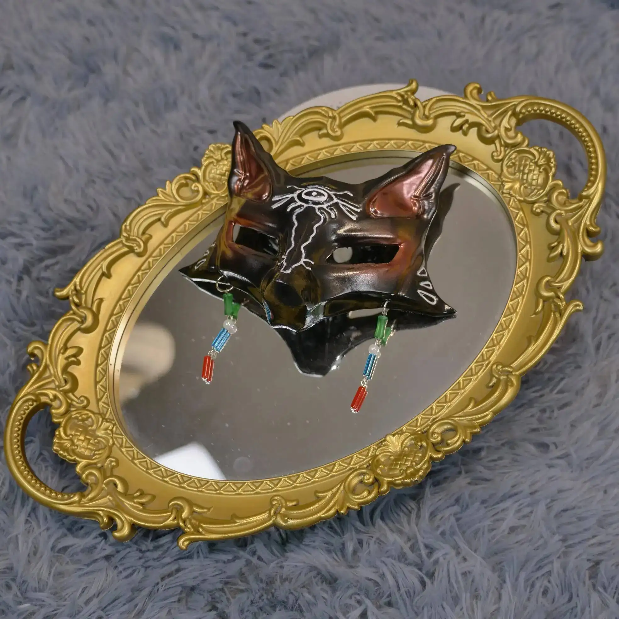 أنيمي لعبة الفرسان لابلاند تأثيري قناع هالوين الوحش ملحق حفلة لعب الأدوار الدعامة ملثمين الكرة الملحقات