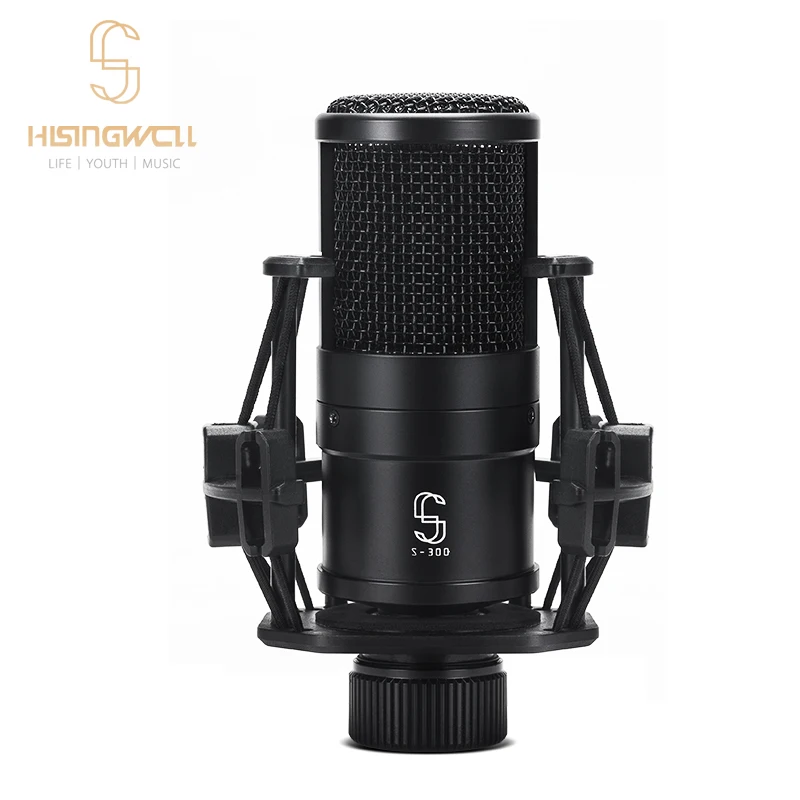 HISINGWELL S-300 Microphone Condenser Professional Microphone Home Studio Recording Microphone For Computer Gaming Sound Card