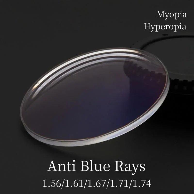 

2pcs, 1.56 1.61 1.67 Anti Blue light Blocking Prescription CR-39 Resin Myopia Hyperopia Presbyopia Optical Aspheric Lenses