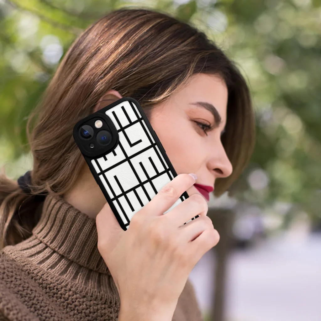 LOSS (Negro) Funda de teléfono para iPhone 15 Pro Max Plus Funda de silicona suave