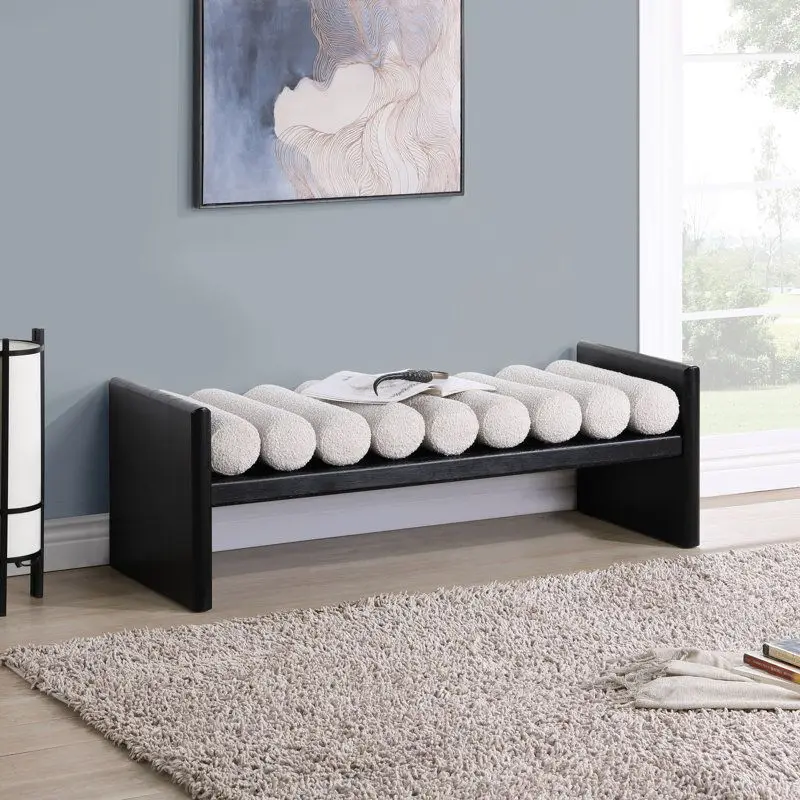 Nordic Stool Ottomans Solid Simple Wood Shoe Changing Stools Removable Personalized for Entrance Creative for Balcony