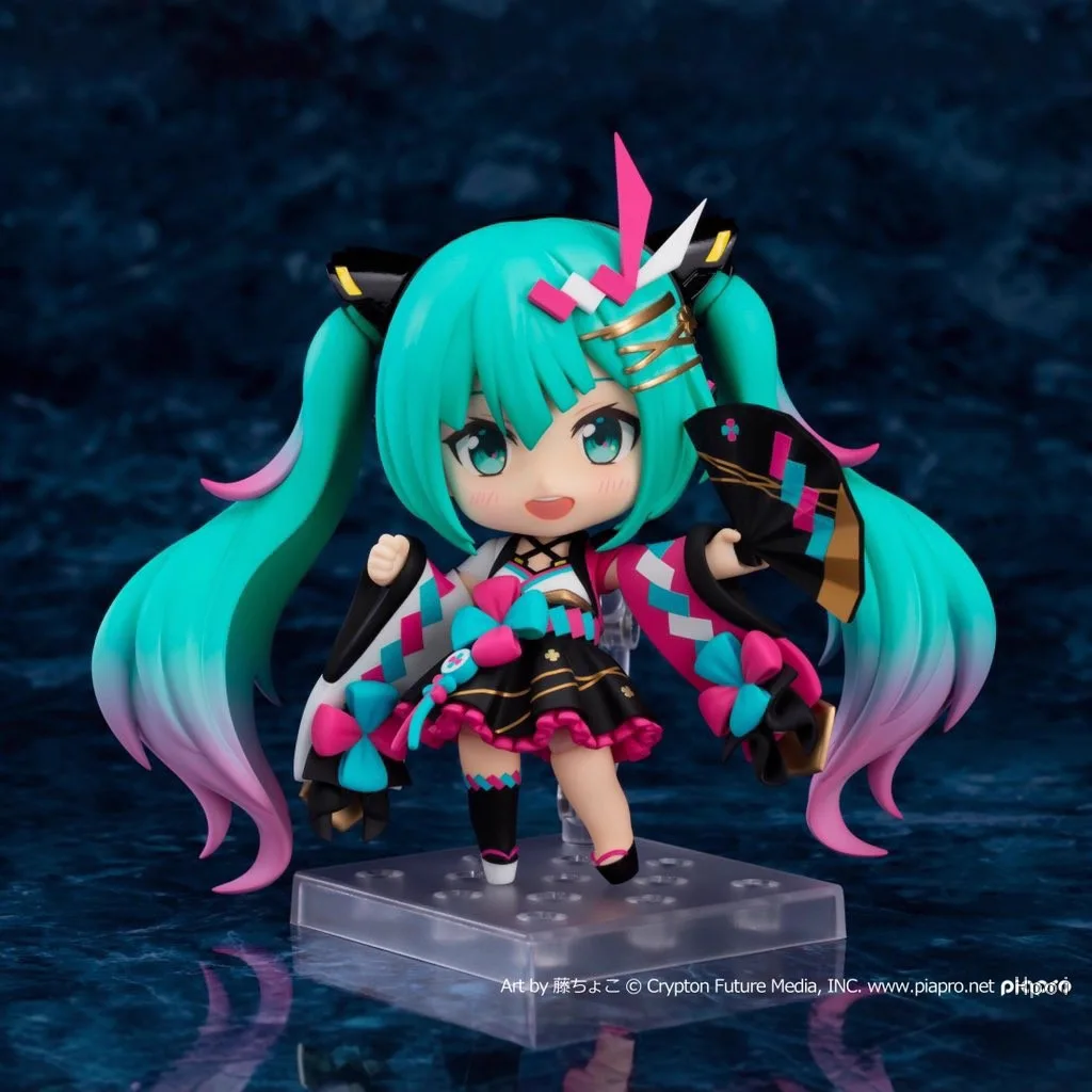 Anime Summer Magic Hatsune Miku Face interchangeable Action Figure PVC Model statue Toys doll Desk Decor Collectible Gifts boxed