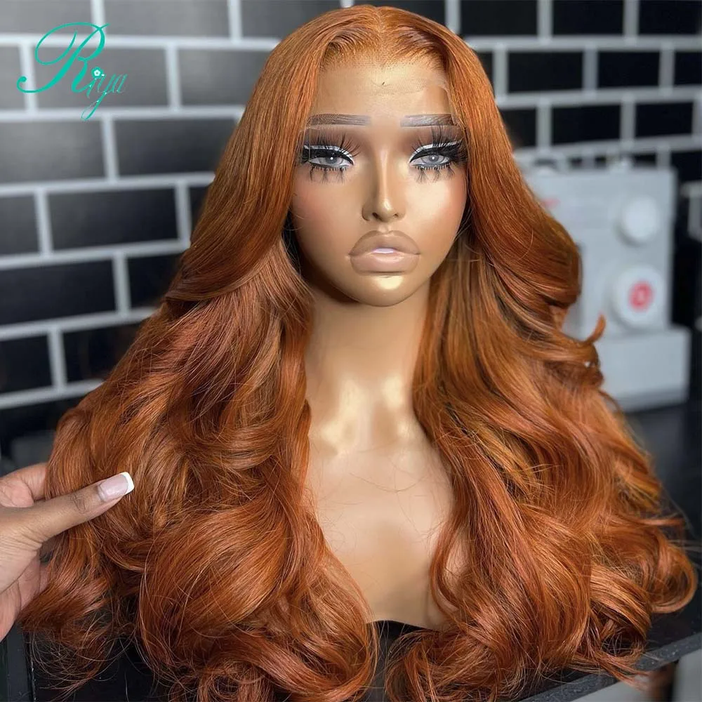 Ginger Colored 7X5 Lace Closure Wig Loose Wave Human Hair Wigs Glueless Wear And Go Wig With Bye-Bye Knots 4x4 Lace Closure Wig