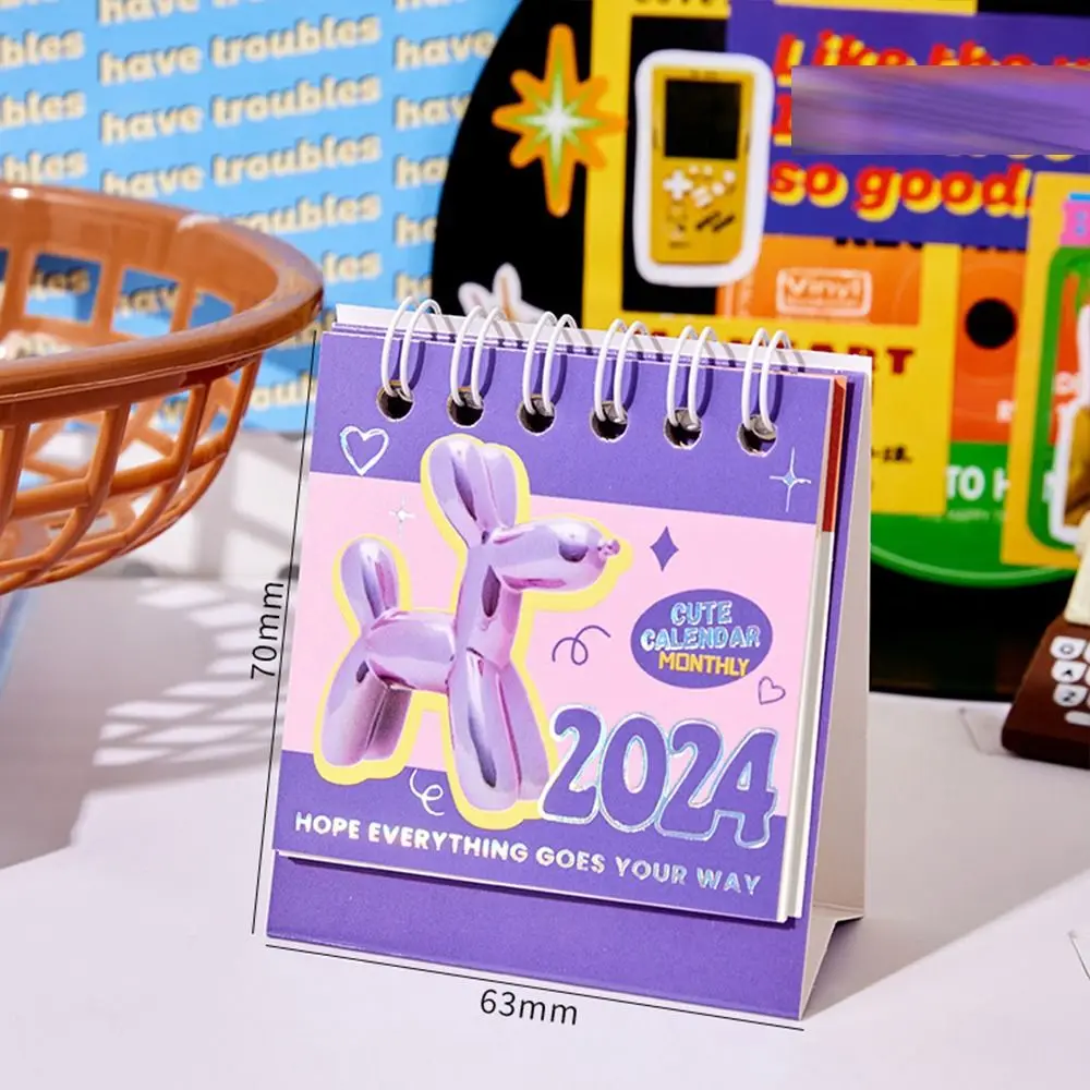 Calendrier de bureau debout, calendrier de bureau, cadeau décoratif, décoration d'intérieur, nouveauté, mini, 03, ménage, 2024