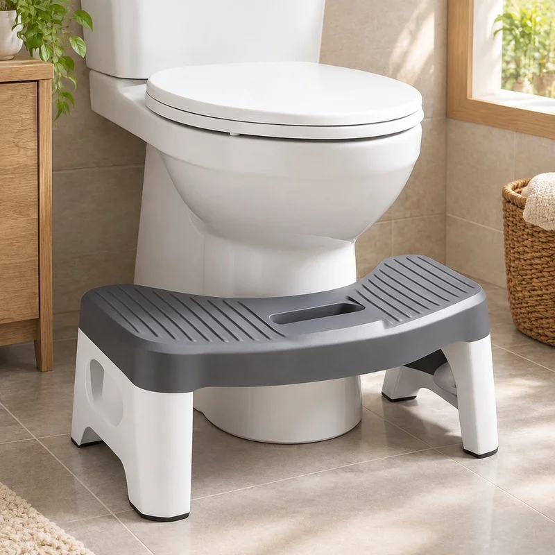 Adjustable Squat Toilet Stool Ergonomic Design for Adults, Kids, and Pregnant Women