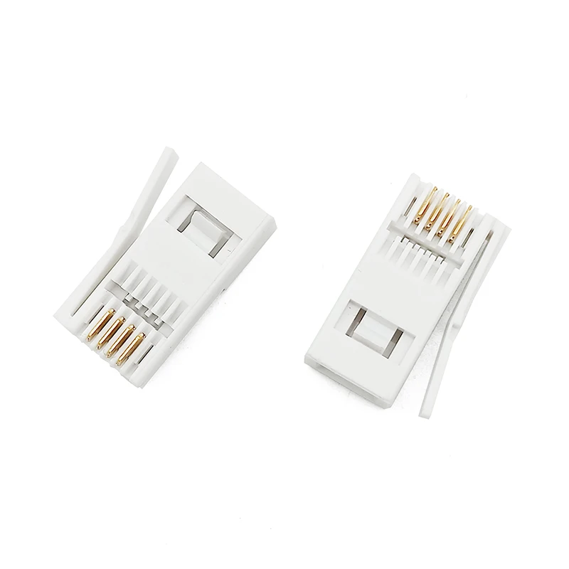 

10PCS BT Style 6P4C 6P6C RJ14 RJ12 Connector RJ11 UK Phone Modular Connector For Telephone Cable