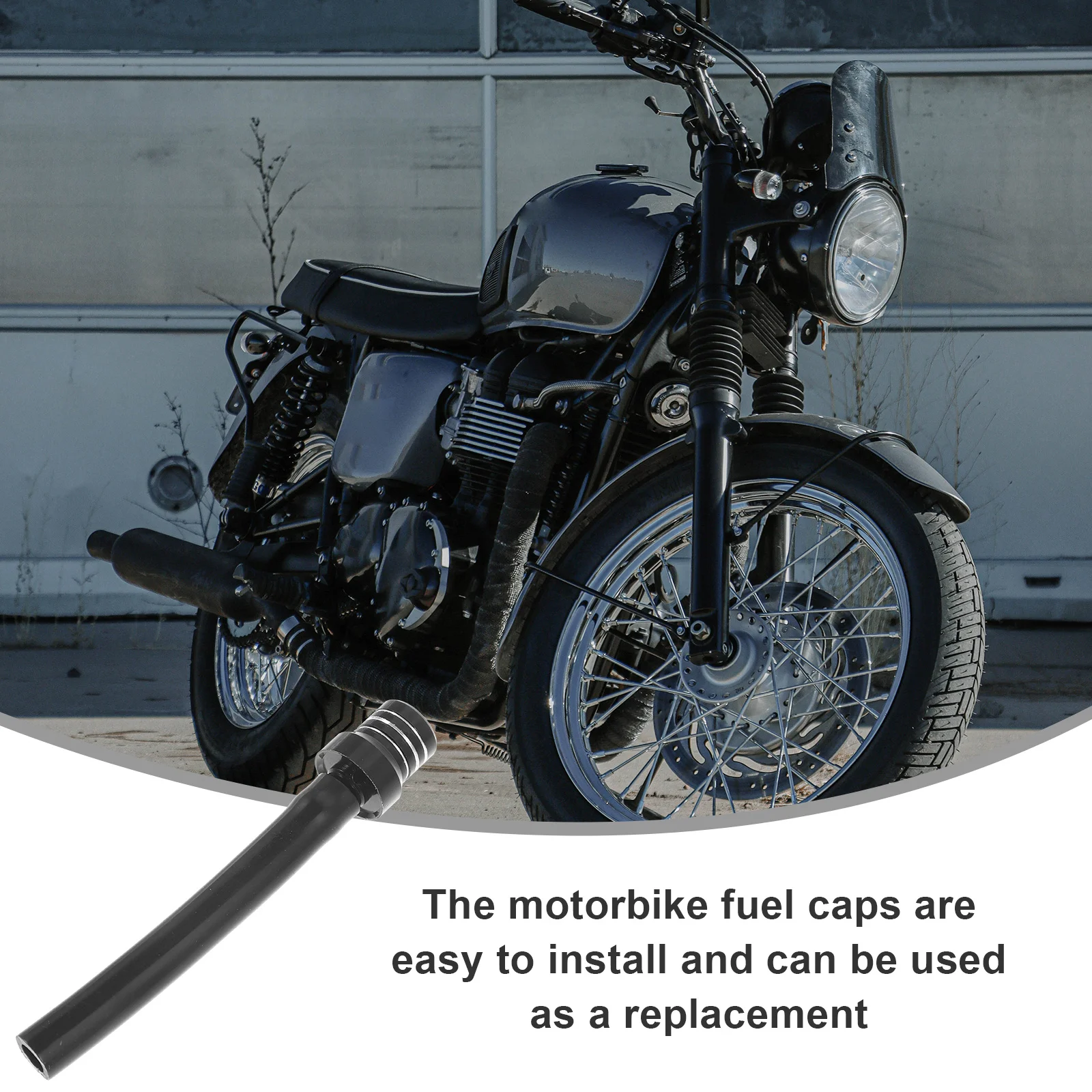 

Motorcycle Fuel Tank Cap With One-Way Valve Durable Gas Fuel Cap For Atv Motorbike Vent Hose Replacement Motorcycle Parts