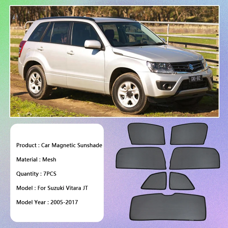 For Suzuki Grand Vitara Nomade Escudo JT 2005~2017 Magnetic Sunshade Sun Front Rear Shade Shield Windshield Window Visor Protect