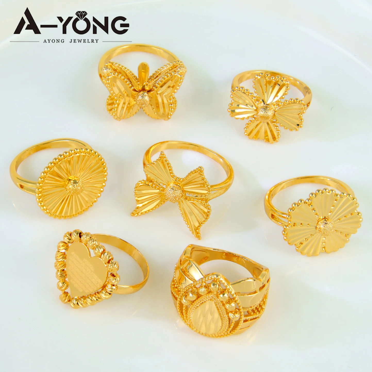 Türkische Goldmünzen Ring 21 Karat vergoldet Dubai Braut Hochzeit Paare Ringe Arabisch Islamische Frauen Ramadan Party Schmuck – Detail 3