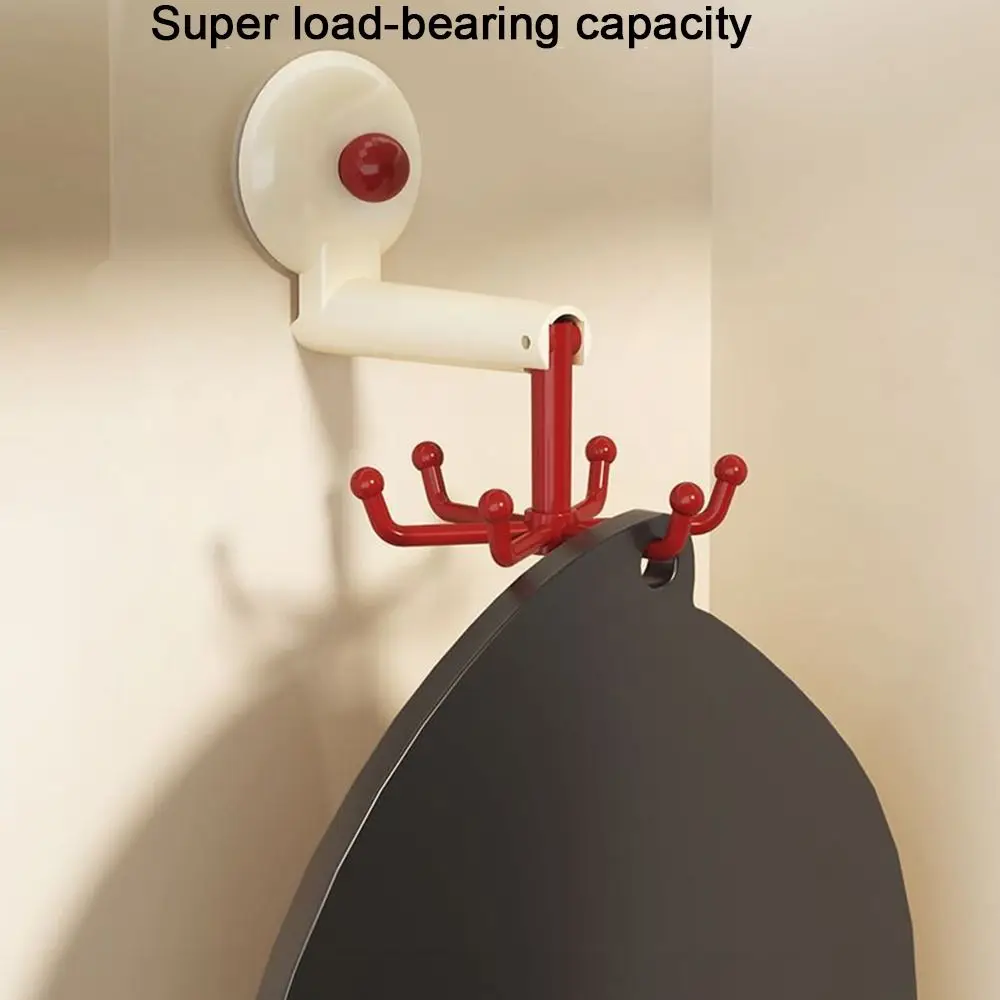 

360 ° Вращающийся крючок Dopamine с 6 когтями, многоразовая настенная вешалка без перфорации, экономия места, настенный универсальный крючок