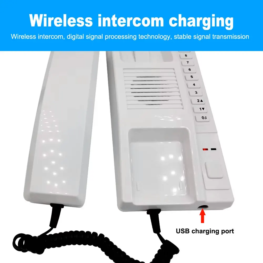 Imagem -02 - Anjielo-wireless Telephone Intercom System Expansível para Armazém Escritório Hospital Edifício Interphone Telefone de Casa Maison