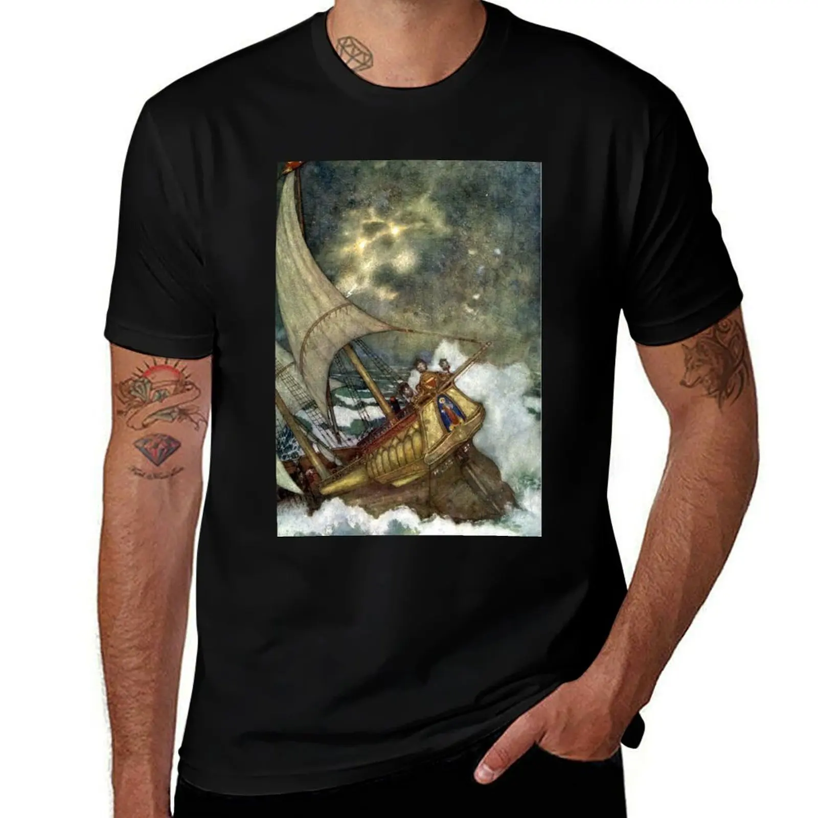 

Shipwreck - The Tempest - Edmund Dulac T-Shirt Streetwear Print Tee Shirt