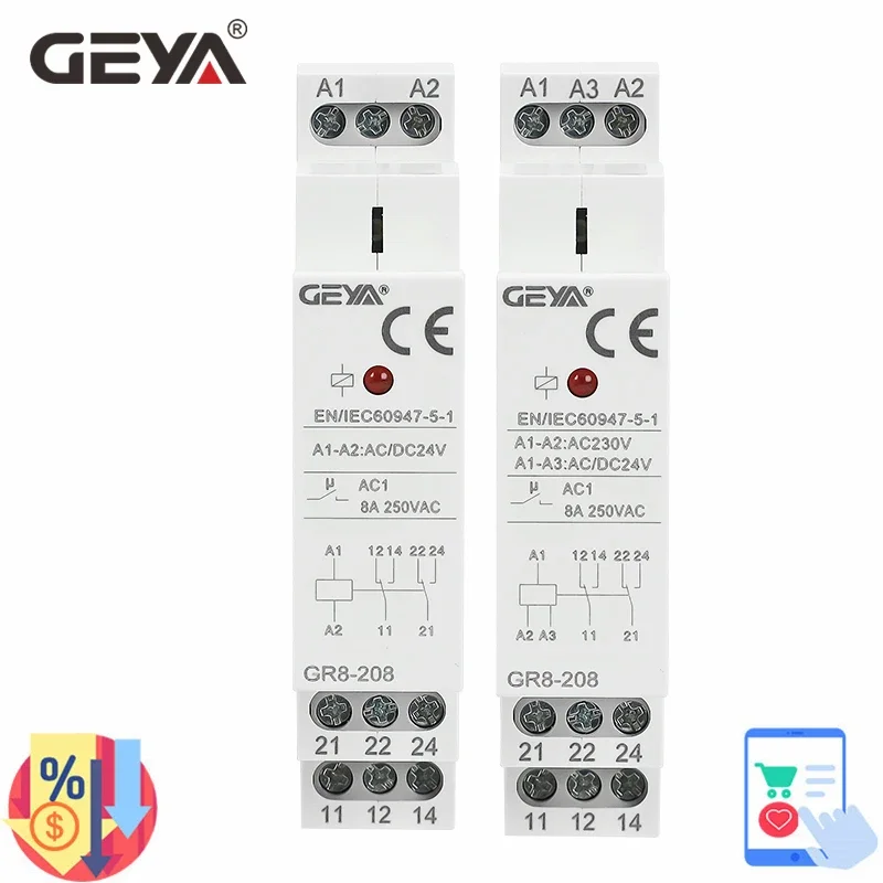 Grothe | REL1C | Relais 230V spoel max. 0,1A - Schakelrelais AC 230V REL1C | 5454081 | Toebehoren laagspannings-schakeltechniek