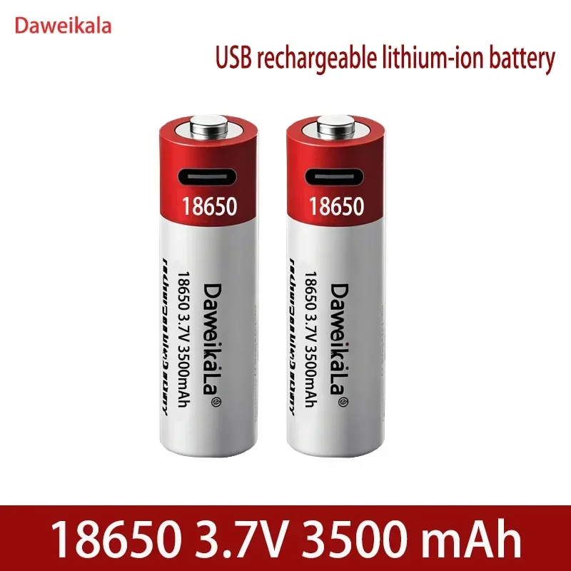 

2025 новый 3,7 В 18650 3500 мАч емкостью USB быстрая зарядка литий-ионный аккумулятор фонарик без зарядного устройства