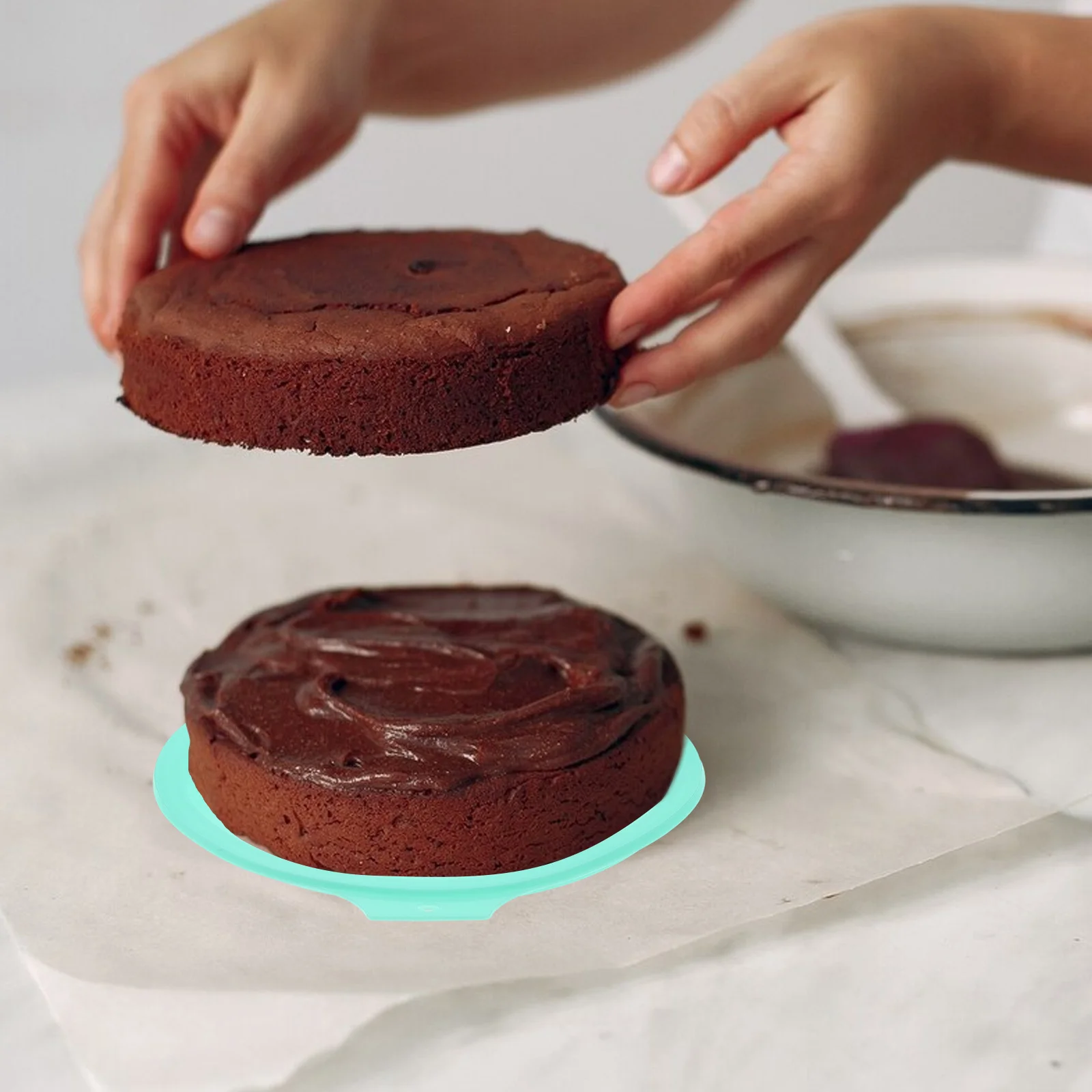 

4Pcs Silicone Baking Mold Round Cake Pans Non-Stick Easy Release Loaf Pans for Oven Air Fryer Baking Bread Pan