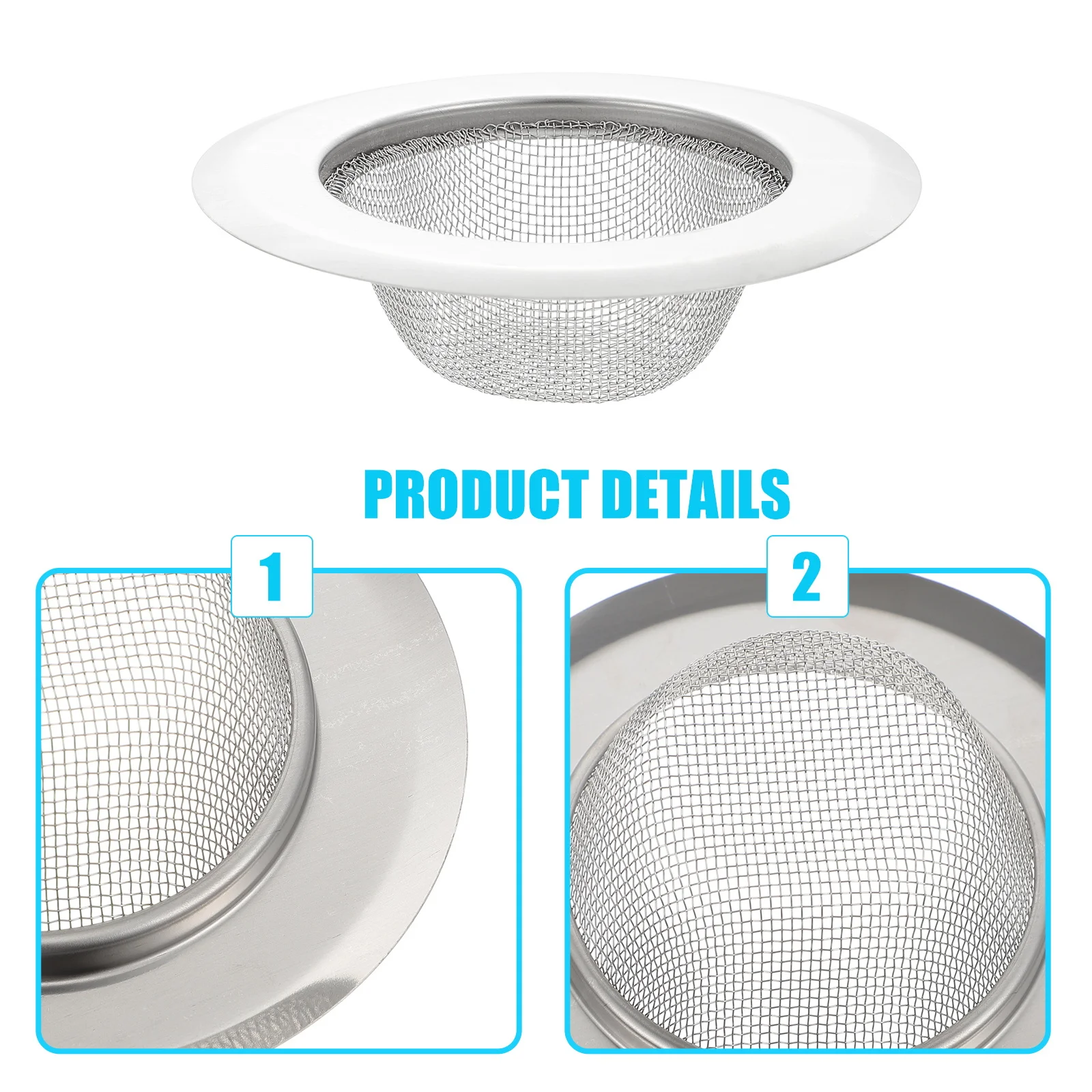 5 قطعة مصافي حوض المطبخ الفولاذ المقاوم للصدأ القمامة تصفية استنزاف مصفاة سدادة سهلة التنظيف مكافحة انسداد بالوعة مرشح القمامة #5