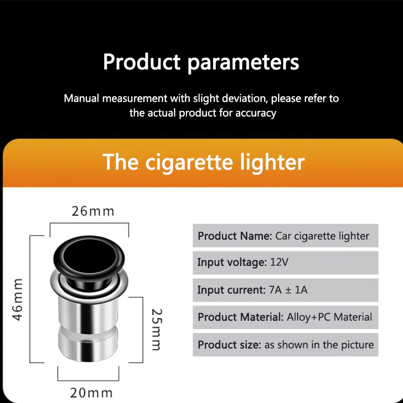 Car Portable Cigarette Lighter For Mercedes Benz AMG W205 W204 W203 W111 W168 W213 W210 W222 GLA Car Badge Cigar Lighter Adapter view 4