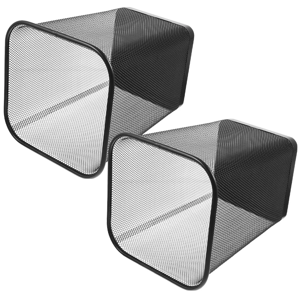 

2Pcs Metal Mesh Trash Can Sturdy Iron Frame Odor Resistant Wire Waste Basket for Kitchen Bedroom Office Home Use