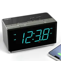 iTOMA 3501 Bluetooth Alarm Clock, Dual Alarm, FM Radio, Stereo Speakers, Snooze, Dimmer, USB Charging